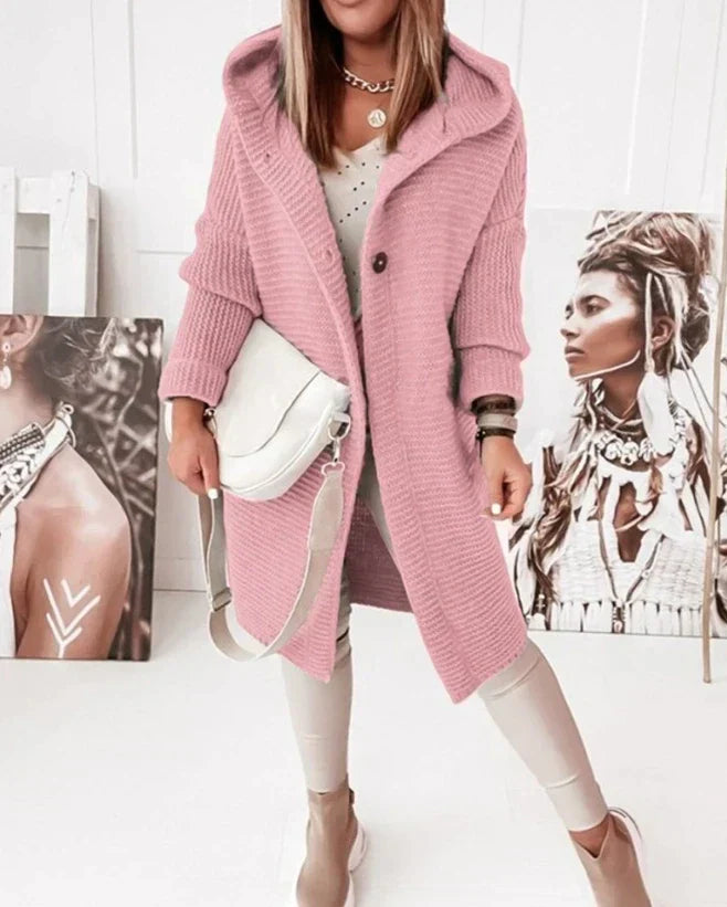 Vest met Capuchon voor Dames Gebreid Casual Stijl