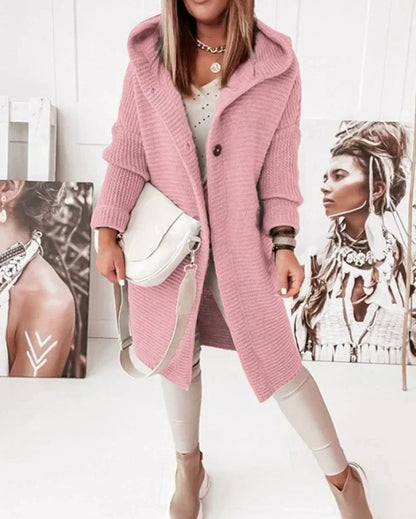 Vest met Capuchon voor Dames Gebreid Casual Stijl