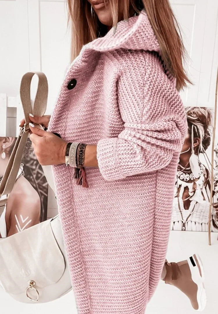 Vest met Capuchon voor Dames Gebreid Casual Stijl