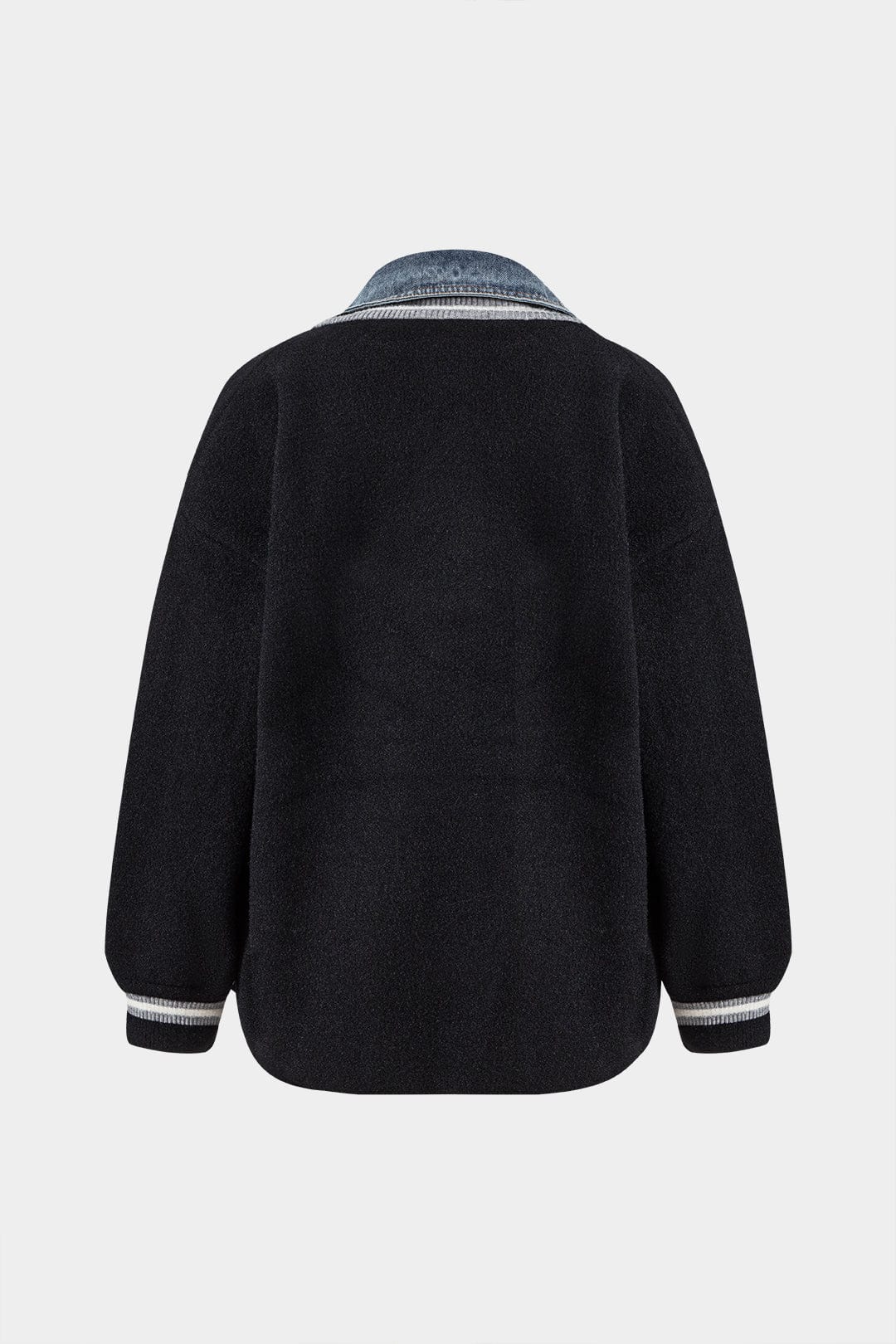 Blazer Cardigan Combinatie - Denim Overhemd Jas