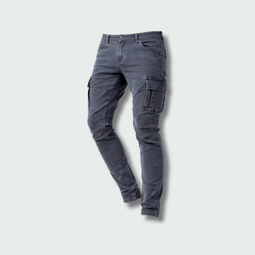 Heren Jeans Cargo Broek Slim Fit met Zijzakken - StudioMarella