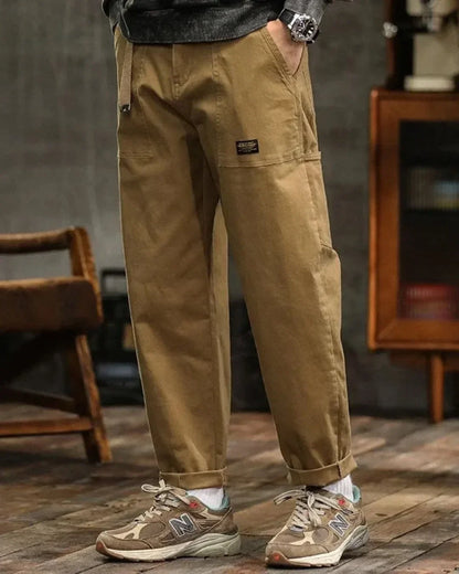 Cargo Broek Met Veel Zakken en Opgerolde Pijpen → Cargo Broek Met Zakken Opgerolde Pijpen Casual