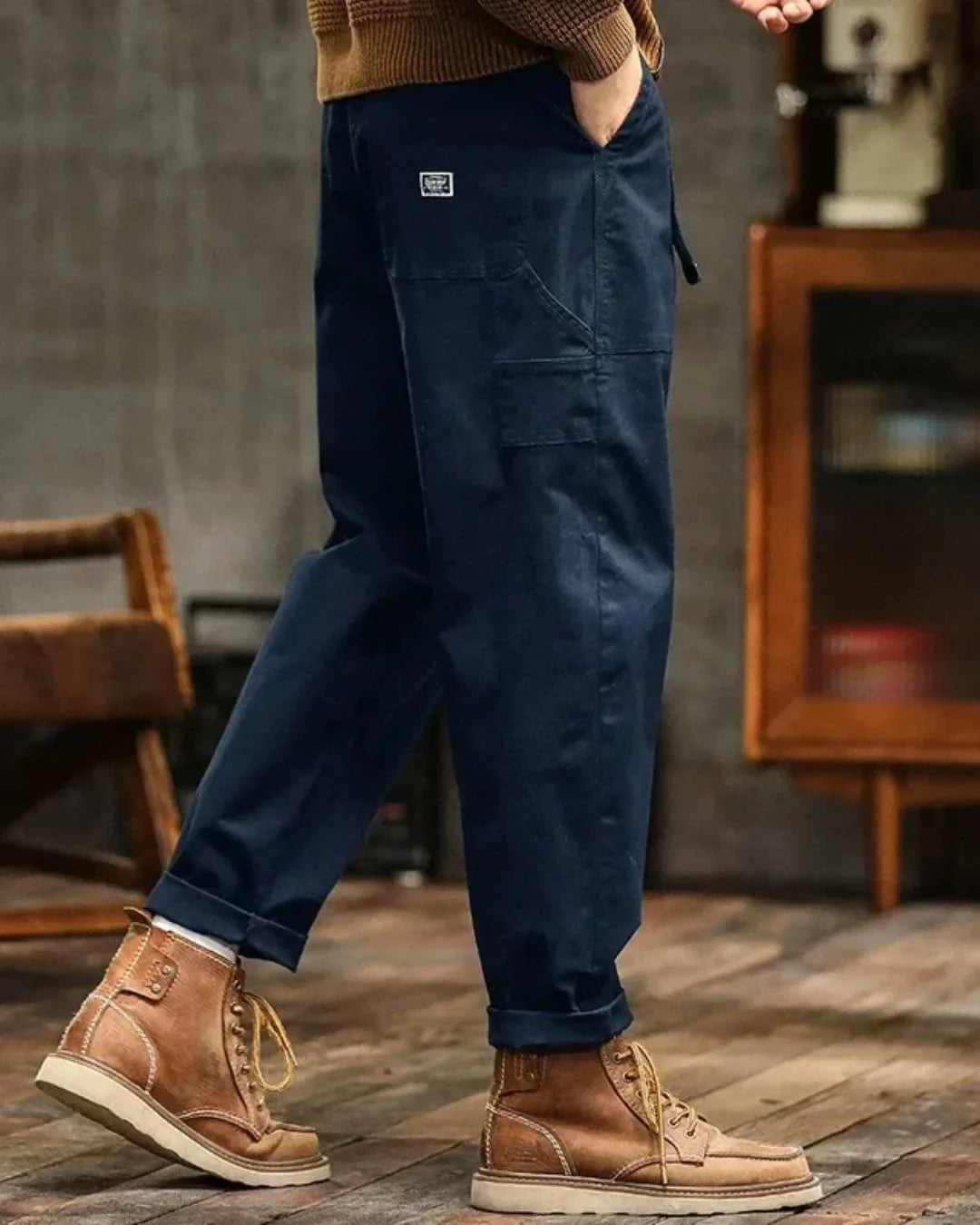 Cargo Broek Met Veel Zakken en Opgerolde Pijpen → Cargo Broek Met Zakken Opgerolde Pijpen Casual