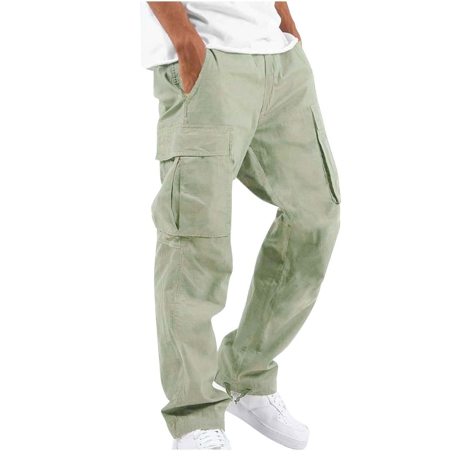 Cargobroek Heren | Cargo Broek | Elastische Tailleband & Ruime Zakken