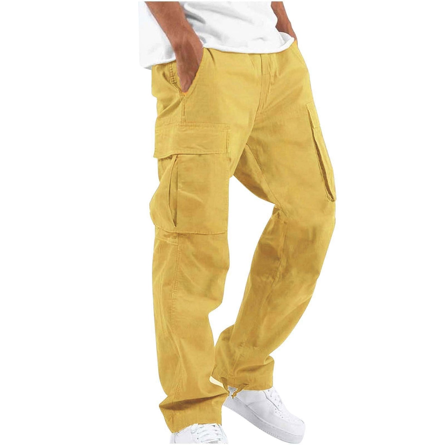 Cargobroek Heren | Cargo Broek | Elastische Tailleband & Ruime Zakken