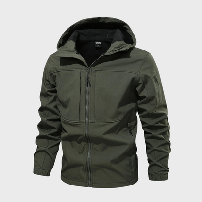 Waterdichte Mannenjas Met Capuchon Casual Stijl