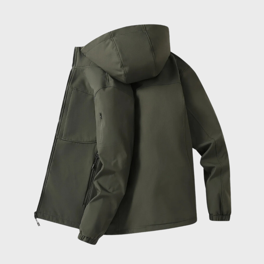 Waterdichte Mannenjas Met Capuchon Casual Stijl