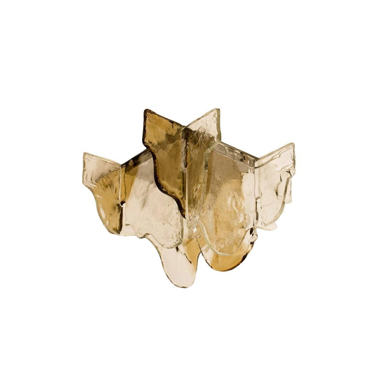 Plafondlamp Handgeblazen Glas Murano Stijl Smoke Gray Amber Clear
