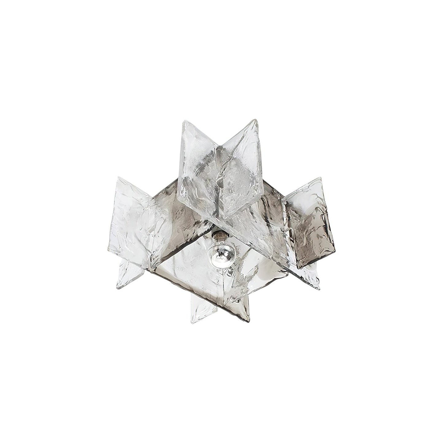 Moderne Plafondlamp met IJseffect Glas – Dimbaar E26/E27 – Ø30cm