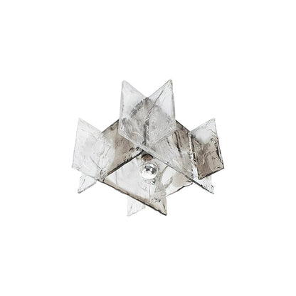 Moderne Plafondlamp met IJseffect Glas – Dimbaar E26/E27 – Ø30cm
