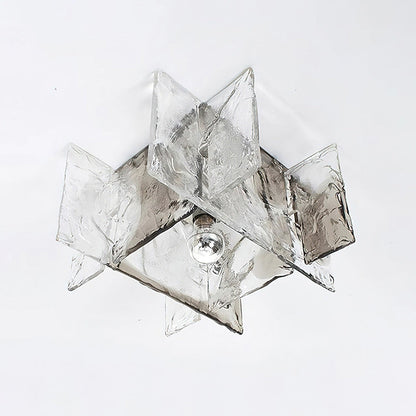 Moderne Plafondlamp met IJseffect Glas – Dimbaar E26/E27 – Ø30cm
