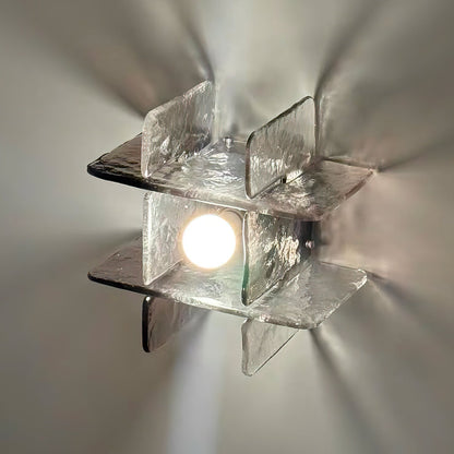 Moderne Plafondlamp met IJseffect Glas – Dimbaar E26/E27 – Ø30cm