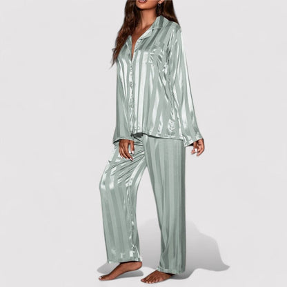 Dames Pyjama Set Gestreept Zijde Comfortabel