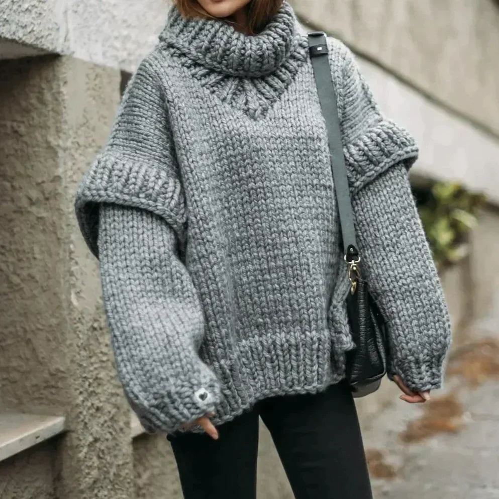 Dames Trui Gebreid Warm Oversized Wintermode