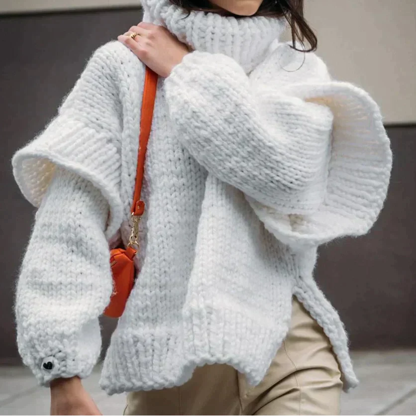 Dames Trui Gebreid Warm Oversized Wintermode