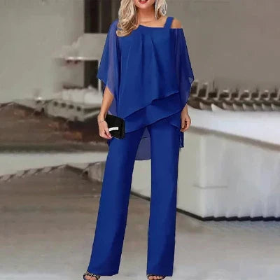 Elegante Pantaloni Set van Poliestere Glanzend