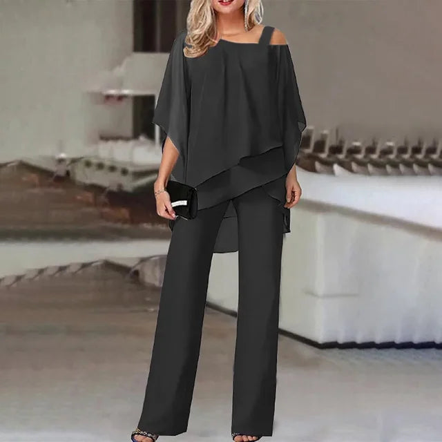 Elegante Pantaloni Set van Poliestere Glanzend - StudioMarella