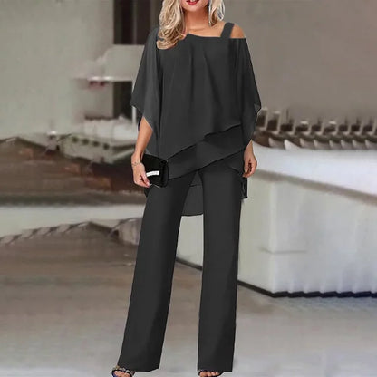 Elegante Pantaloni Set van Poliestere Glanzend - StudioMarella