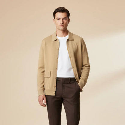 Warme Cashmere Jas voor Vrouwen met Opstaande Kraag - StudioMarella