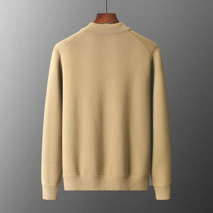 Cashmere jas met opstaande kraag en klepzakken
