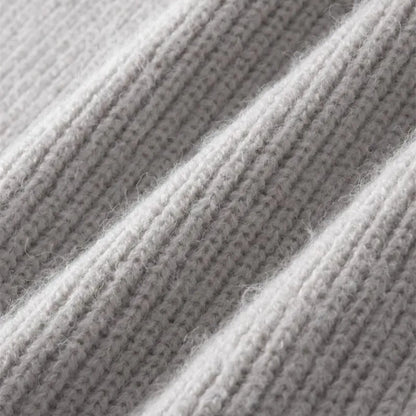Cashmere trui met volledige rits en opstaande kraag