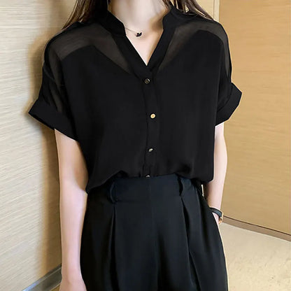 Vrouwen Blouse Zomer Chiffon Luchtig en Elegante
