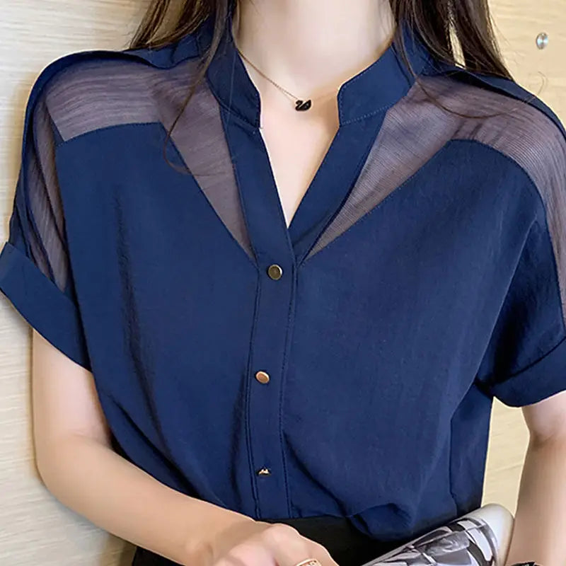 Vrouwen Blouse Zomer Chiffon Luchtig en Elegante