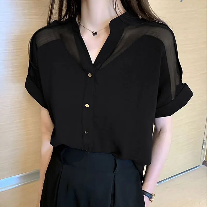Vrouwen Blouse Zomer Chiffon Luchtig en Elegante