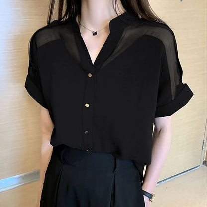 Vrouwen Blouse Zomer Chiffon Luchtig en Elegante