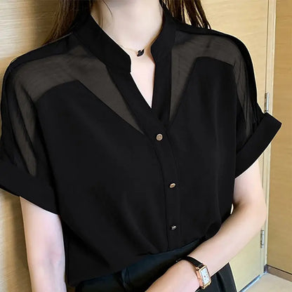 Vrouwen Blouse Zomer Chiffon Luchtig en Elegante