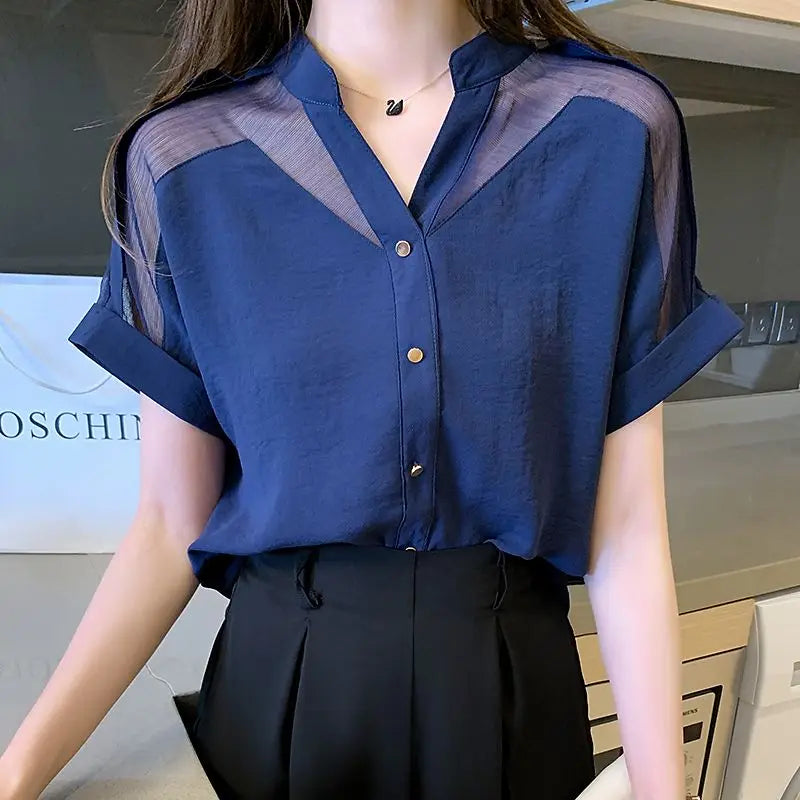 Vrouwen Blouse Zomer Chiffon Luchtig en Elegante