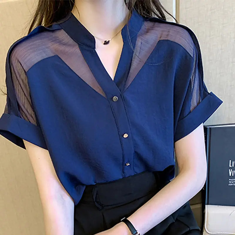 Vrouwen Blouse Zomer Chiffon Luchtig en Elegante