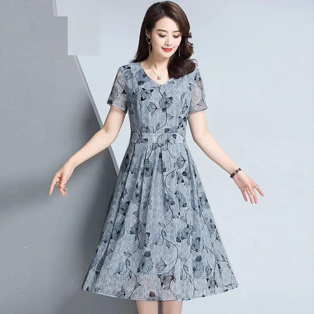 Bloemenjurk Eleganza Zomerjurk Vrouwelijk en Elegant - StudioMarella