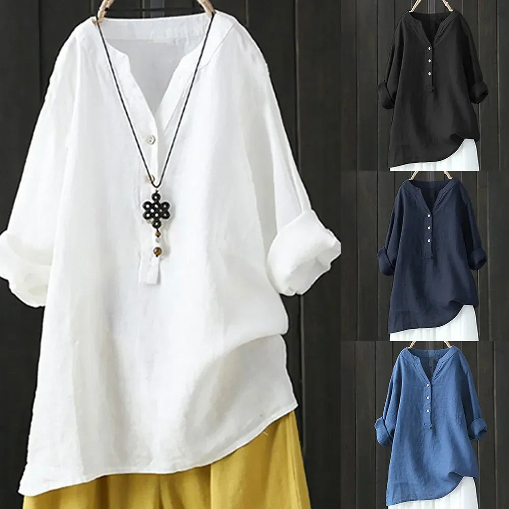 Losse Zomerblouse Comfortabele Vrije Stijl voor Vrouwen