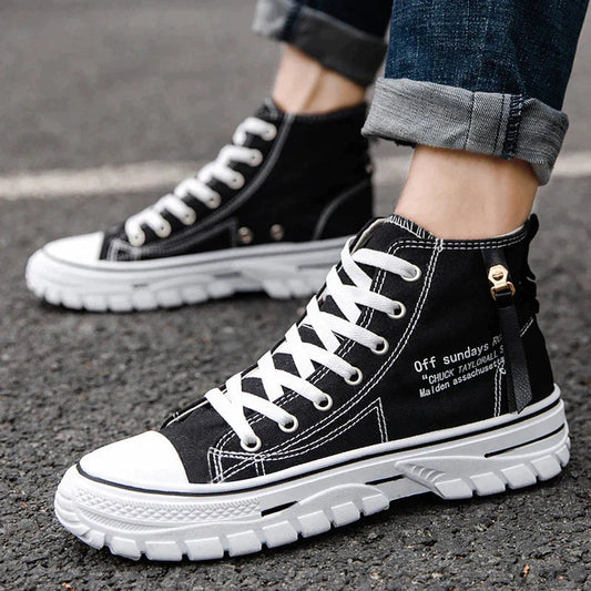 Canvas Herenschoenen Comfortabel Casual Stappen - StudioMarella