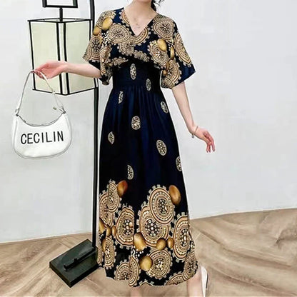 Zomerjurk Vrouwelijk Boheemse Stijl Bloemenprint