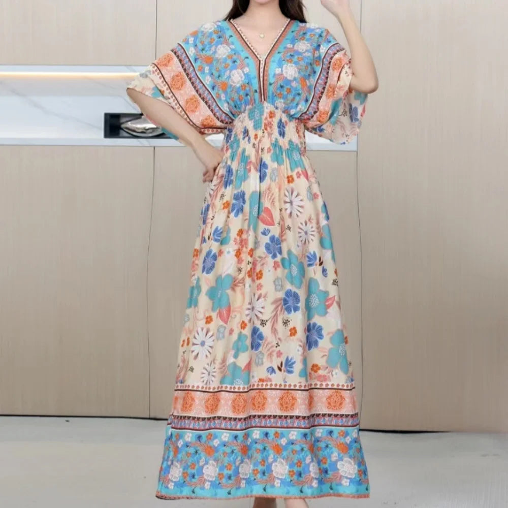 Zomerjurk Vrouwelijk Boheemse Stijl Bloemenprint