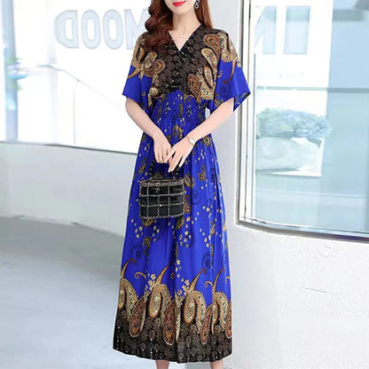 Zomerjurk Vrouwelijk Boheemse Stijl Bloemenprint