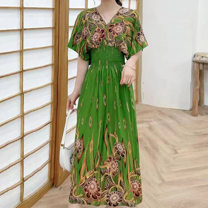 Zomerjurk Vrouwelijk Boheemse Stijl Bloemenprint