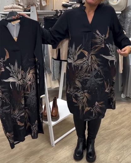 Casual damesjurk met lange mouwen - Katrina