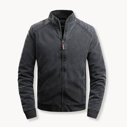 Herenjas Casual Met Opstaande Kraag en Rits - StudioMarella