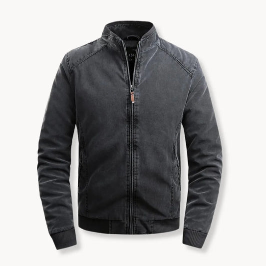 Herenjas Casual Met Opstaande Kraag en Rits - StudioMarella