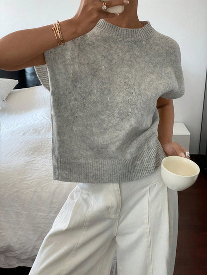 Damestrui Korte Mouwen Ronde Hals Casual - StudioMarella