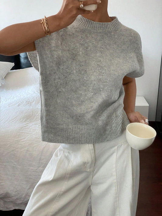Damestrui Korte Mouwen Ronde Hals Casual - StudioMarella
