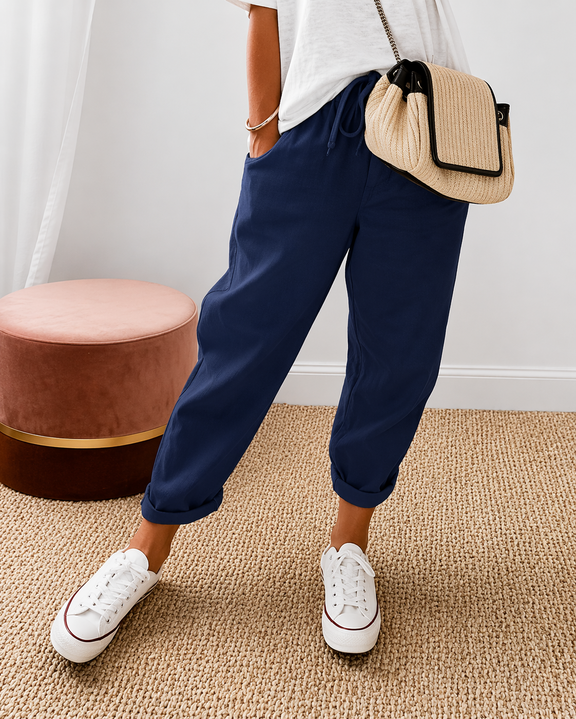 Dames Casual Broek Comfortabele Relaxte Pasvorm
