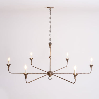 Kaarslamp Kroonluchter Messing Metaal Goud Zwart Wit Nikkel Woonkamer Eetkamer 5 6 Armen Hanglamp Vintage Kaarsenkroonluchter