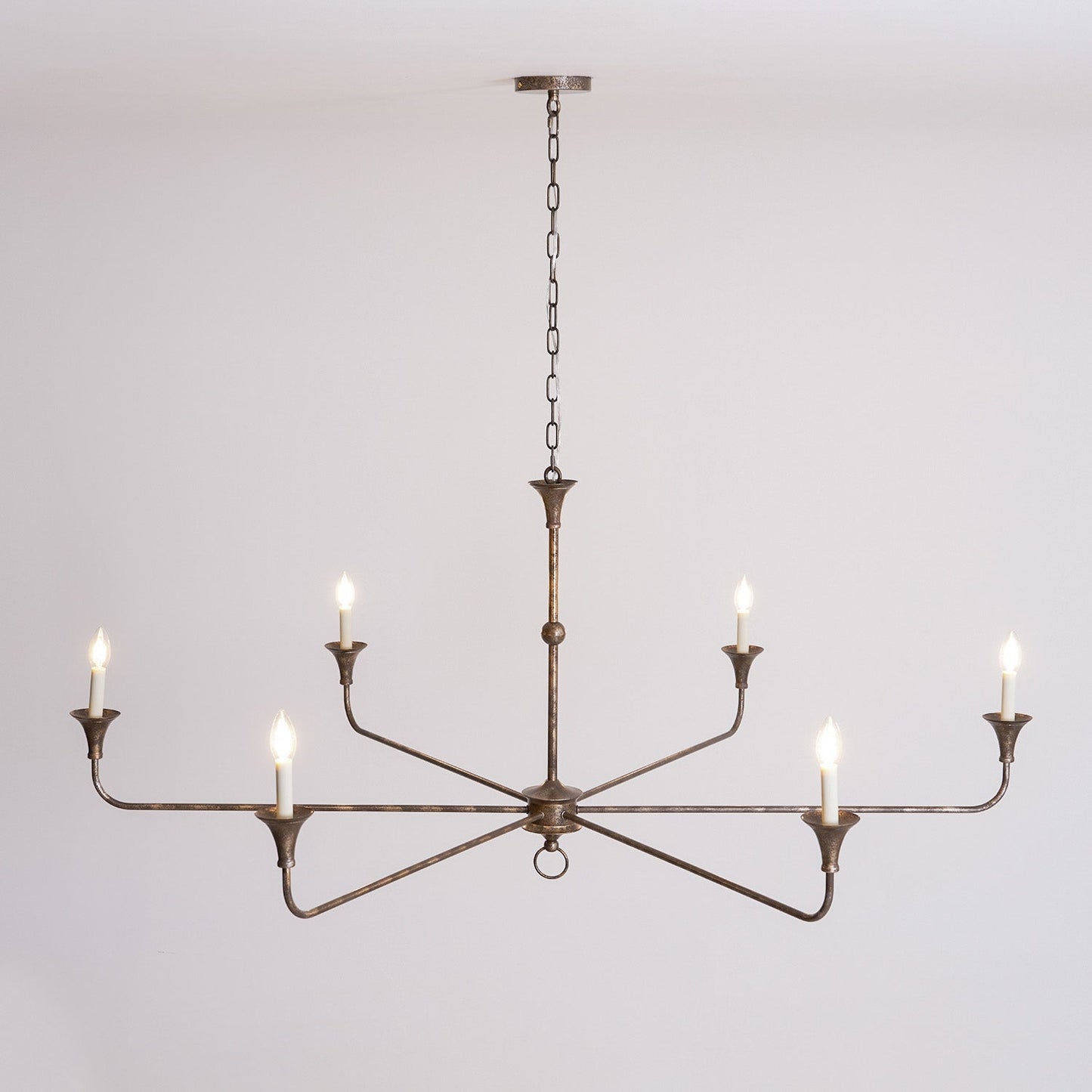 Kaarslamp Kroonluchter Messing Metaal Goud Zwart Wit Nikkel Woonkamer Eetkamer 5 6 Armen Hanglamp Vintage Kaarsenkroonluchter