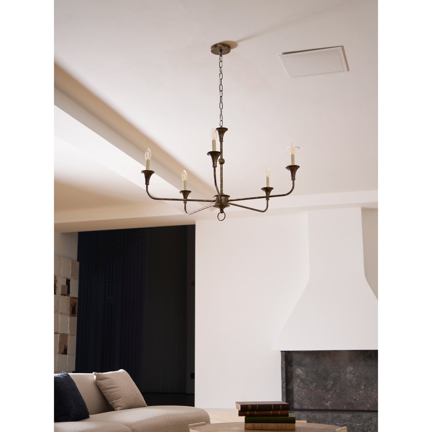 Kaarslamp Kroonluchter Messing Metaal Goud Zwart Wit Nikkel Woonkamer Eetkamer 5 6 Armen Hanglamp Vintage Kaarsenkroonluchter