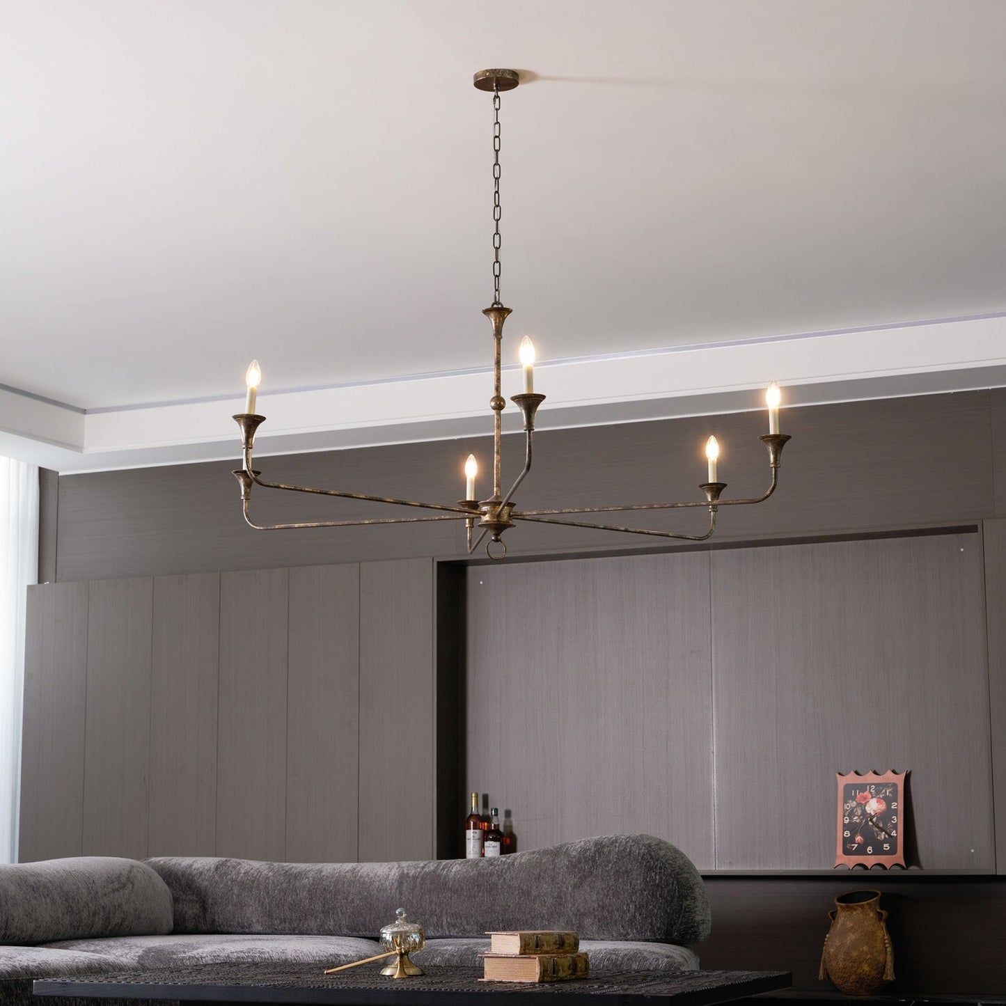 Kaarslamp Kroonluchter Messing Metaal Goud Zwart Wit Nikkel Woonkamer Eetkamer 5 6 Armen Hanglamp Vintage Kaarsenkroonluchter