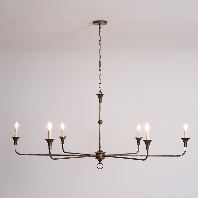 Kaarslamp Kroonluchter Messing Metaal Goud Zwart Wit Nikkel Woonkamer Eetkamer 5 6 Armen Hanglamp Vintage Kaarsenkroonluchter